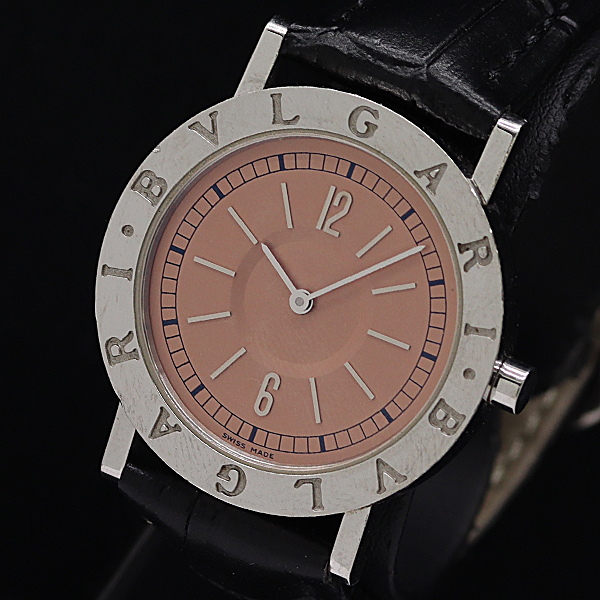 1円 稼働 ブルガリ ブルガリブルガリ BB33SL QZ ブラウン文字盤 メンズ腕時計 4056100 3JWY MST拍卖