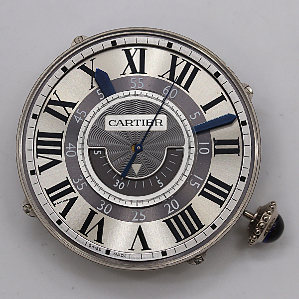 1円 カルティエ ロトンド ドゥ カルティエ セントラル 4155MD 9907MC 手巻き シルバー ムーブメント メンズ腕時計 6478100 3APY MST拍卖