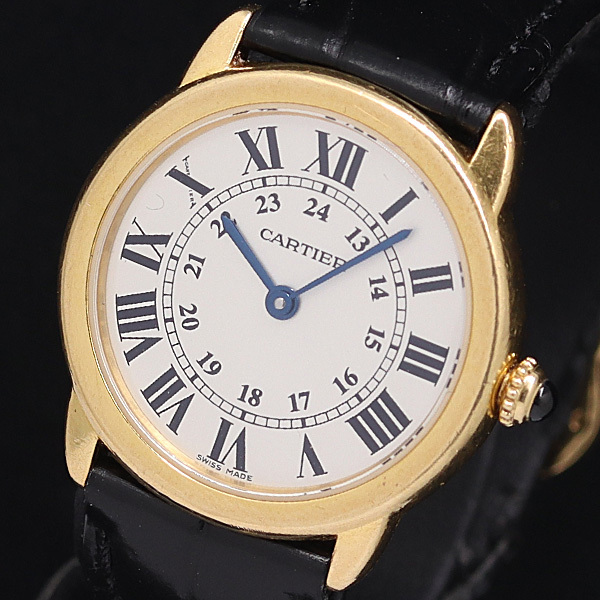 1円 稼働 カルティエ YG×SS W6700355 ロンドソロ QZ シルバー文字盤 レディース腕時計 6329730 3GTT MST拍卖
