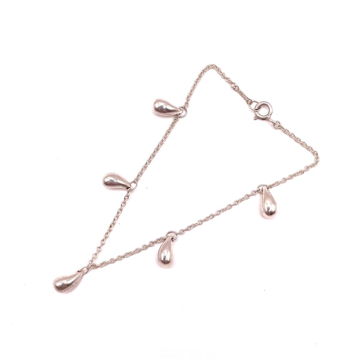 1円 美品 TIFFANY&Co. ティファニー エルサペレッティ ティアドロップ ブレスレット シルバー SV925 総重量6.1g拍卖