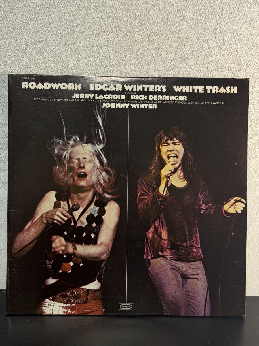 Edgar Winter’s White Trash ROADWORK LP レコード エドガー・ウィンター ライブ盤拍卖