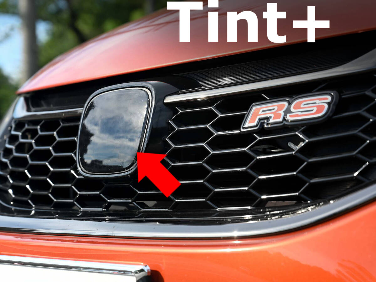 Tint+再使用できる エンブレム スモークフィルム(スモーク20%★Honda SENSING装備車専用) ジェイド FR4/FR5 後期 フロント用 FR拍卖