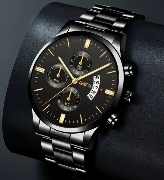 1円スタート!激安出品!メンズウォッチ! ブラック拍卖