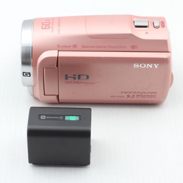 【良品】SONY ソニー ビデオカメラHDR-CX675 ピンク JS129-01164拍卖