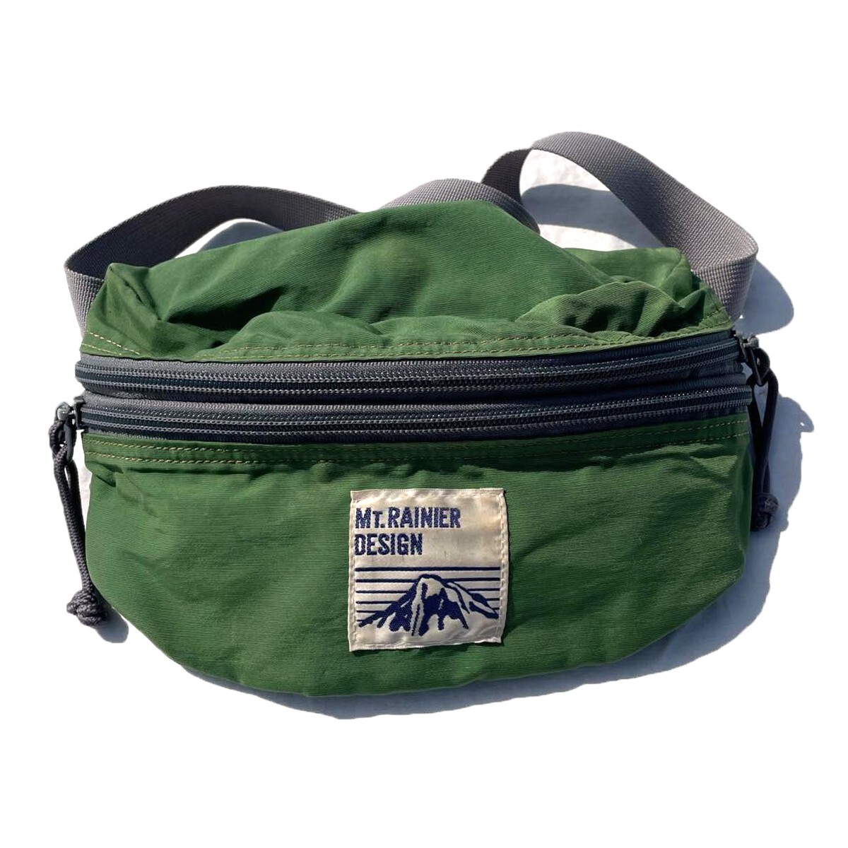アウトドアアイテム! MT.RAINER DESIGN マウントレイニアデザイン 斜めがけ 60/40クロス ウエストバッグ ウエストポーチ グリーン 緑 希少拍卖