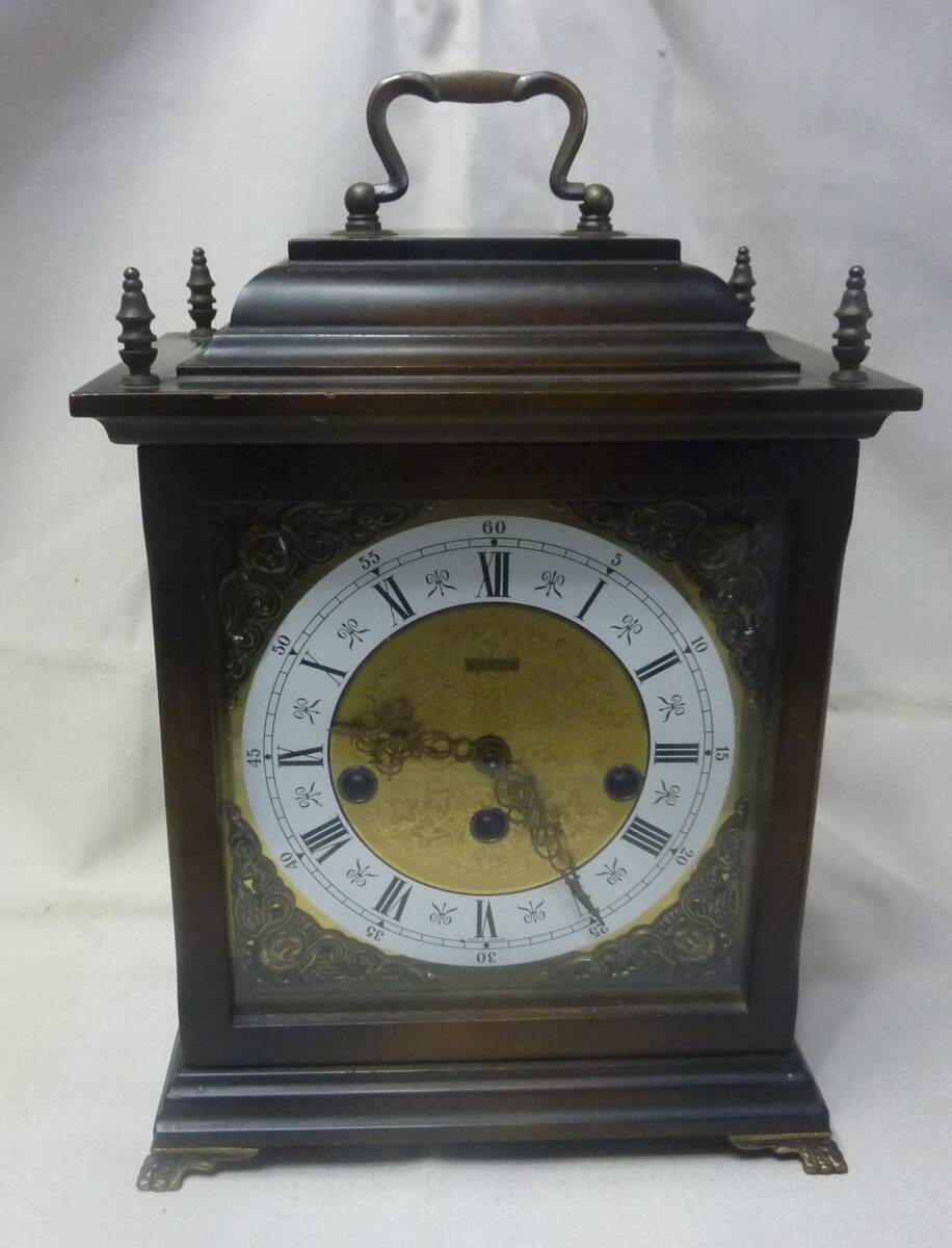 キンツレ 置時計 KIENZLE ゼンマイ式 ネジ巻き式 ウエストミンスター MADE IN GERMANY ドイツ製 稼働します。拍卖