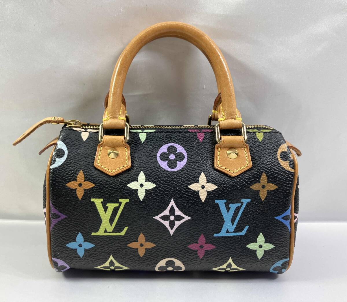 【鑑定書付き】LOUIS VUITTON ルイ・ヴィトン モノグラム マルチカラー ミニスピーディー TH1007 M92644 バッグ拍卖