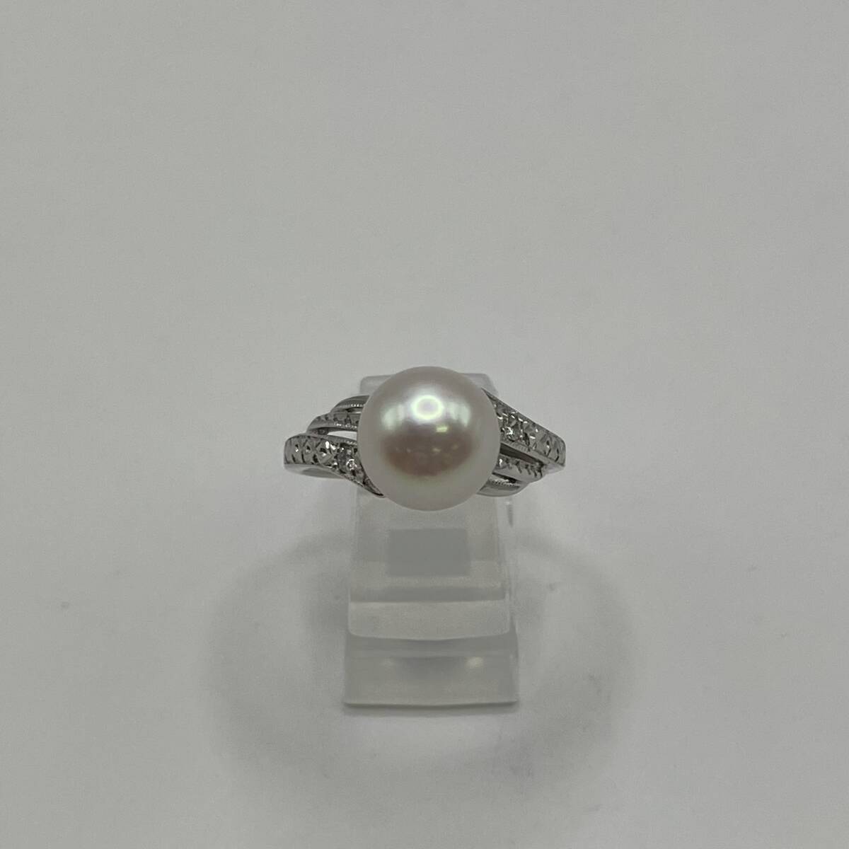 TASAKI タサキ リング K14WG #9 真珠 パール 総重量3.1g 田崎真珠 14金 ホワイトゴールド 指輪 レディース アクセサリー拍卖