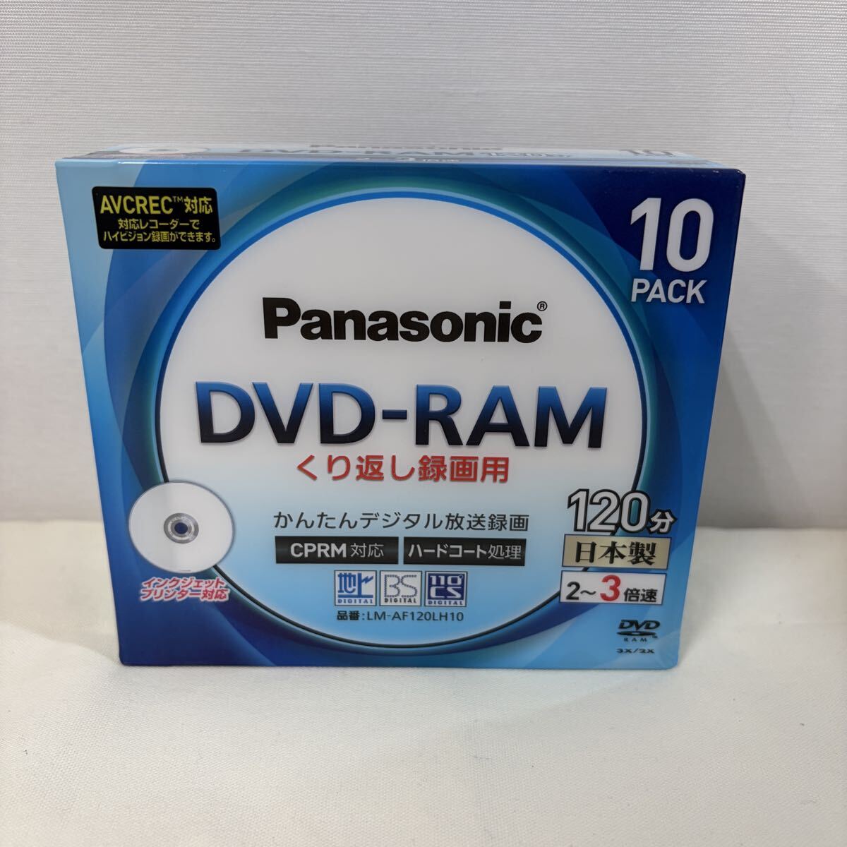 ☆未使用☆Panasonic パナソニック DVD-RAM くり返し録画用 LM-AF120LH10(01318G拍卖