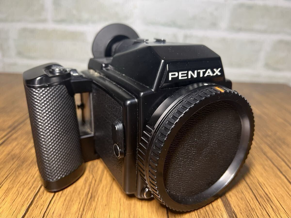 【 PENTAX・ ペンタックス】645 中判フィルムカメラ 通電・空シャッターOK /レンズアダプター 乾燥庫保管 箱あり拍卖