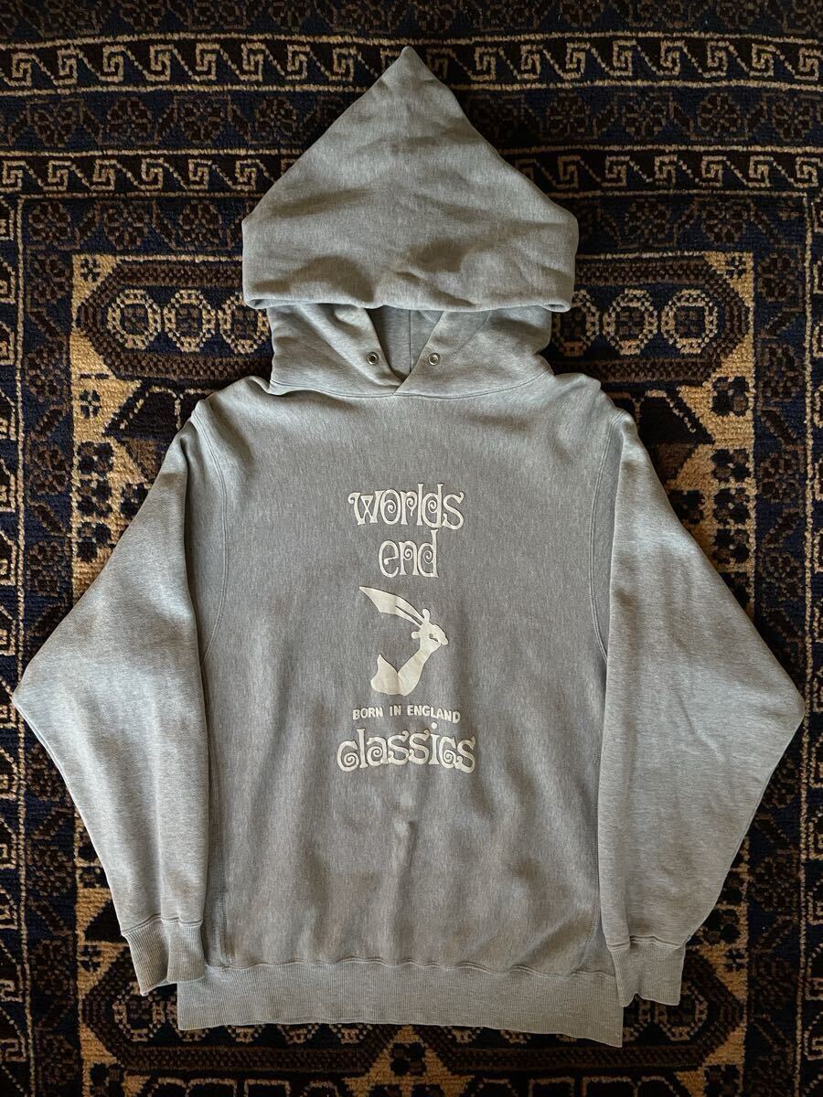 希少 90s worlds end Reverse Weave Parka ワールズエンド リバースウィーブパーカー スウェット フーディー malcolm mclaren 発泡プリント拍卖