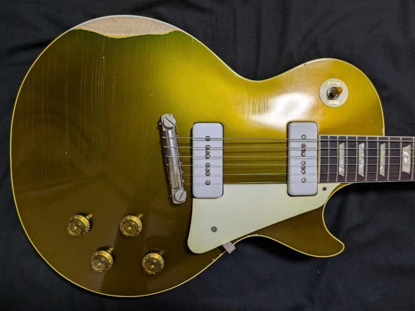 Handmade Les paul Korina Gold Top Aged 4.4kg ウェザーチェック ゴールドトップ レスポール Flying V Explorer Futura Gibson拍卖