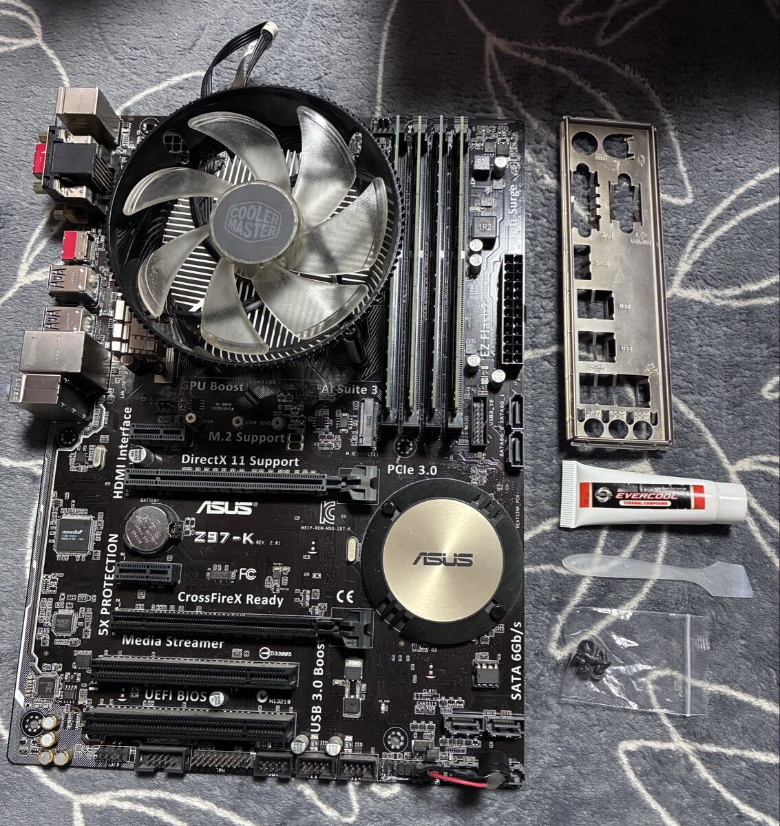 ASUS Z97-K マザーボード CPU corei7-4790K メモリ4gb×4枚 16gbのセット拍卖