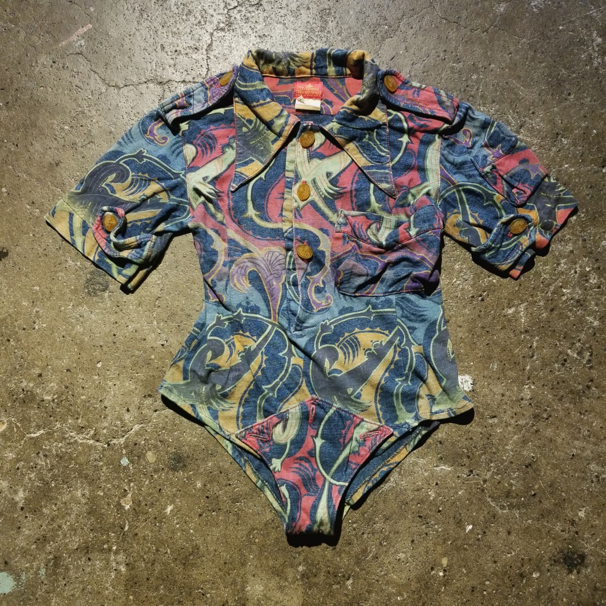 Vivienne Westwood 93ss Jungle Print Body Suit Grand Hotel ヴィヴィアンウエストウッド 1993ss 90s ボディースーツ拍卖