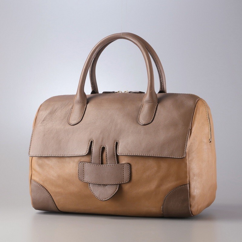 TK0078△定価¥6.5万 TILA MARCH ティラマーチ ZELIG ゼリグ レザー ボストンバッグ ハンドバッグ 手提げ 鞄 ブラウン系拍卖