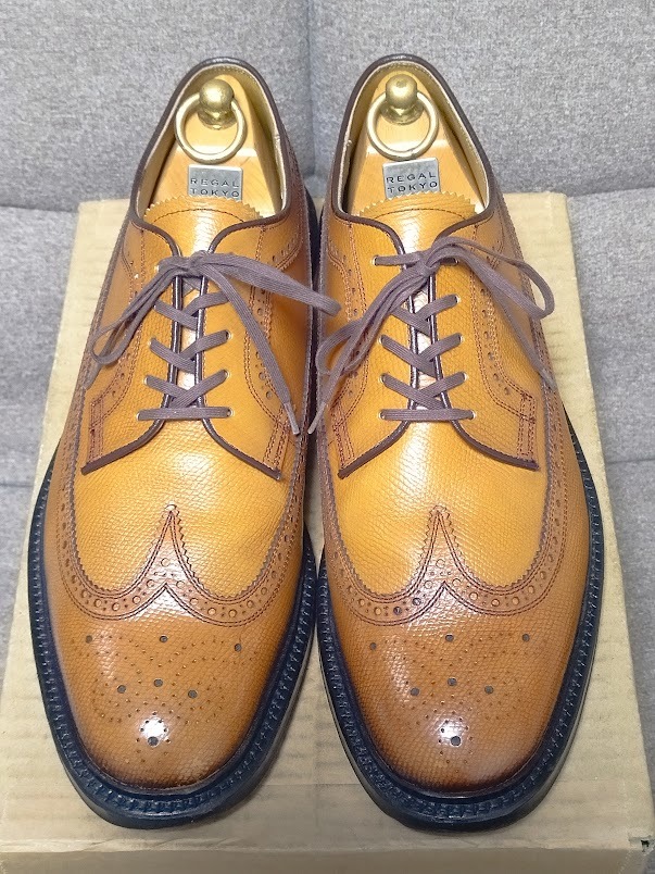 ■希少廃盤 REGAL W105 ウイングチップシューズ 27.5cm 茶系 インペリアルグレード 送料無料 日本製拍卖