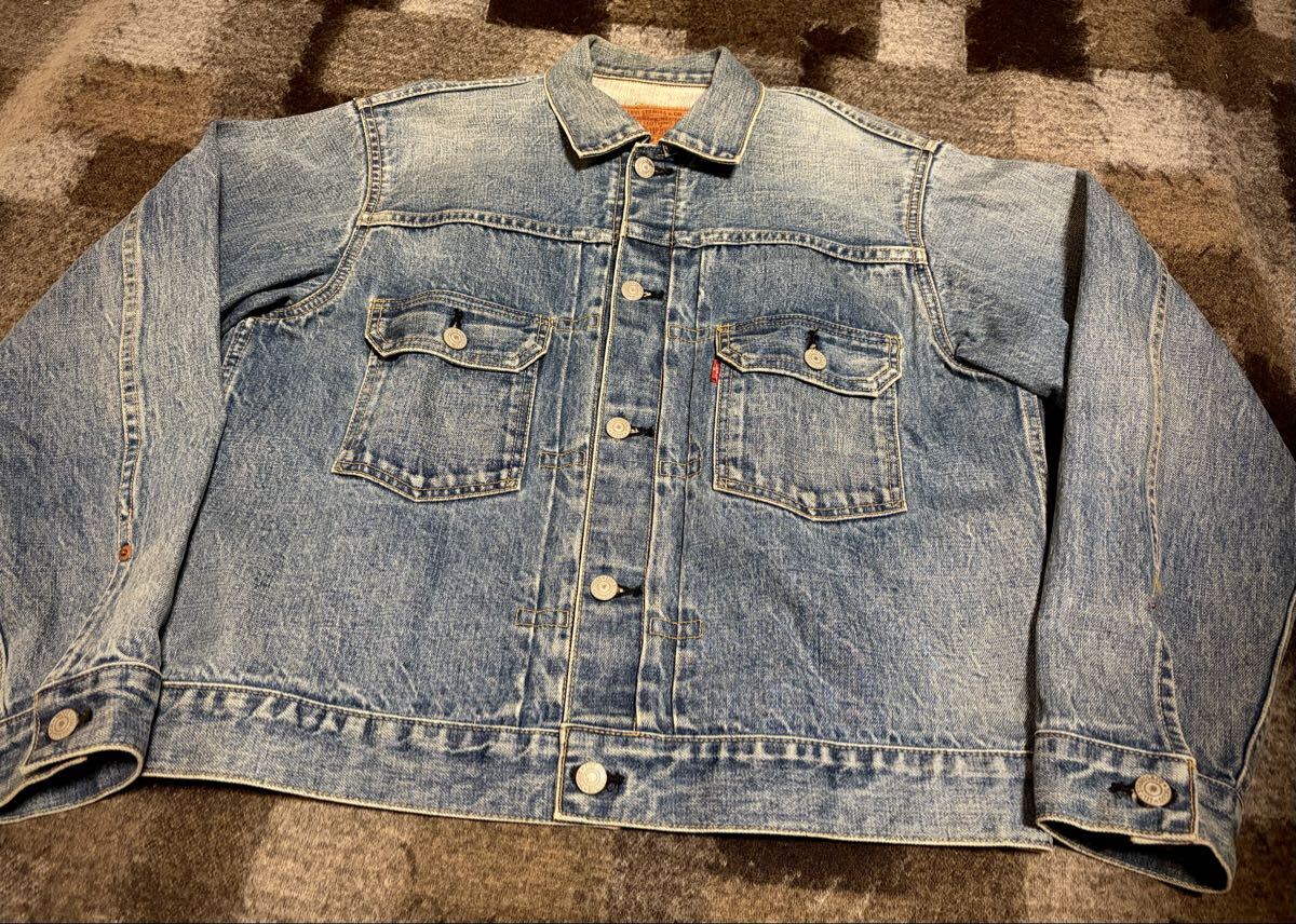 送料無料 日本製 希少サイズ42 LEVI'S 507 XX 2nd 90s ヴィンテージ レプリカ デニムジャケット Gジャン リーバイス トラッカージャケット拍卖
