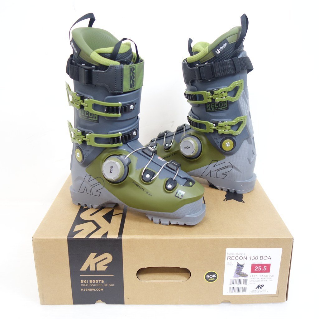 中古 2025-2026 K2 RECON 130 BOA 25-25.5cm/ソール長294mm ケーツー リーコン ボア ブーツ スキー 41346-1拍卖