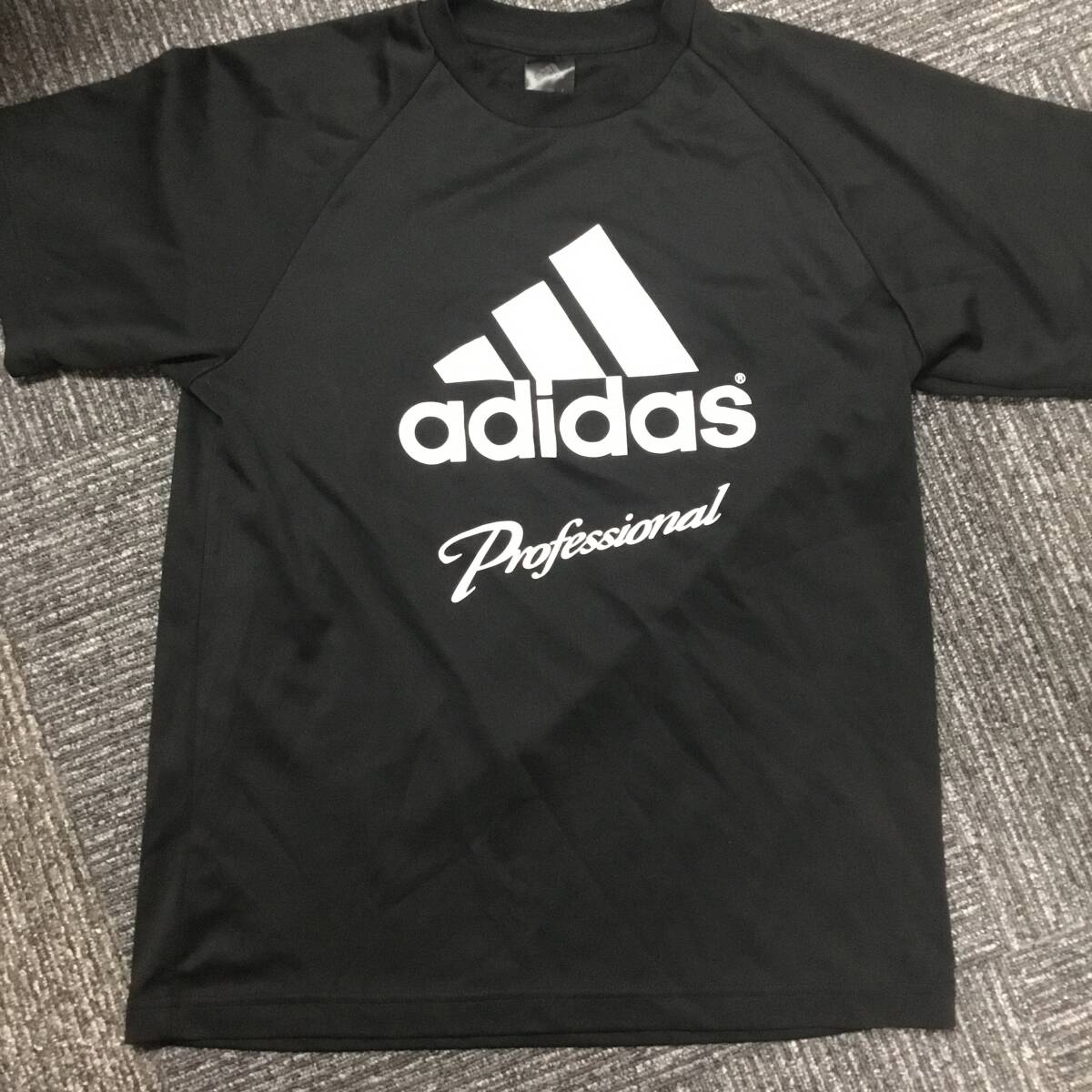◆adidas Professionalアディダス プロフェッショナルTシャツ(ブラック/L) USED拍卖