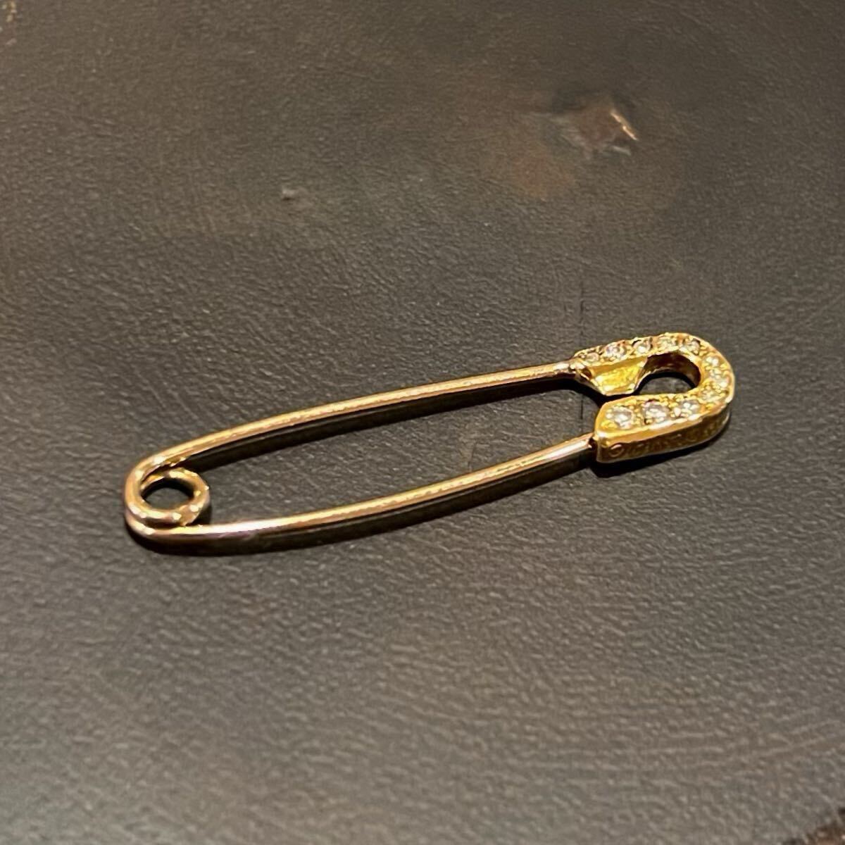 【極美品】CHROME HEARTS 22k PAVE Diamond セーフティピン ネックレス 安全ピン ★1円スタ★ レアアイテム拍卖