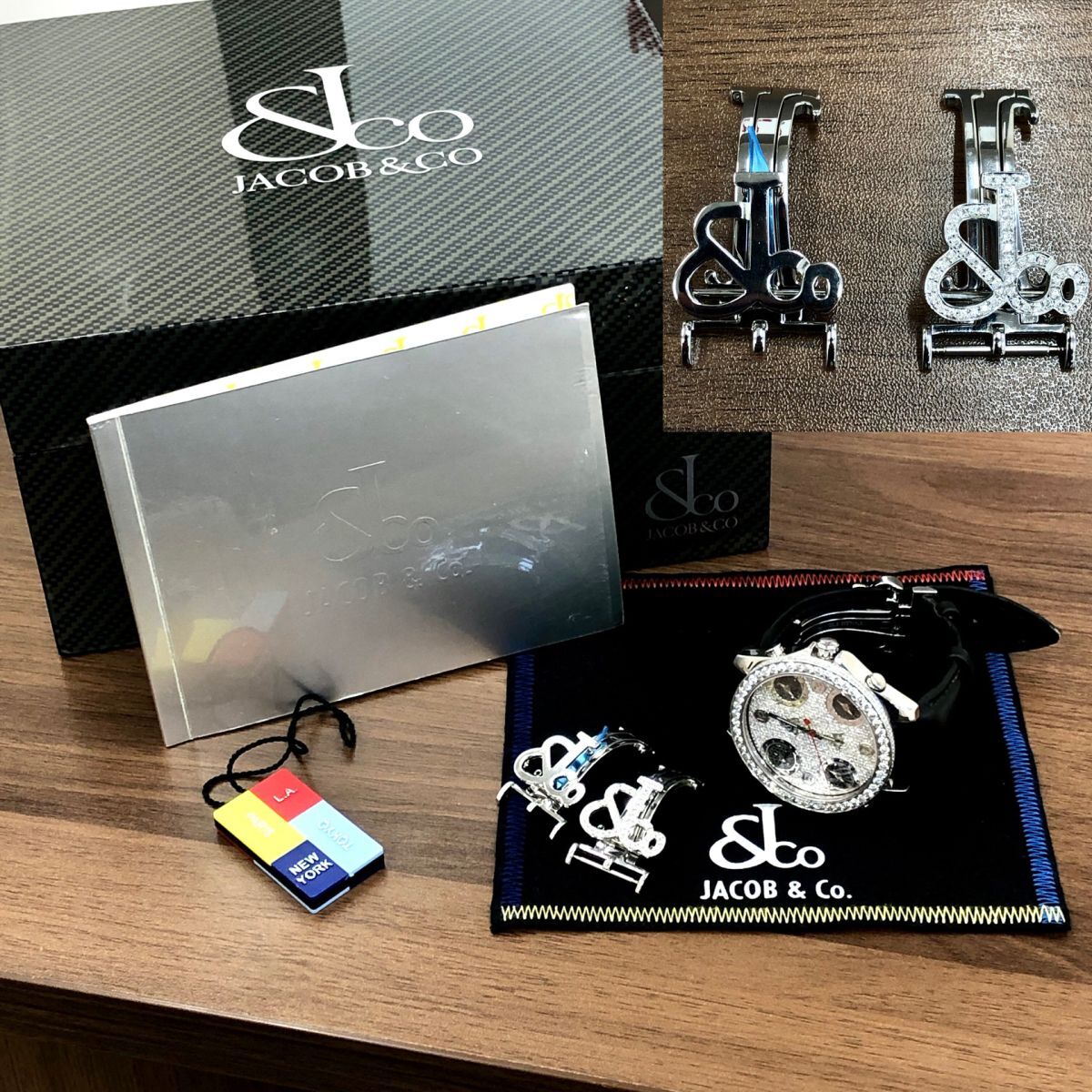 △【中古/稼働品】ジェイコブ ファイブタイムゾーン ダイヤベゼル 文字盤ダイヤ JC-34D S02730844834拍卖