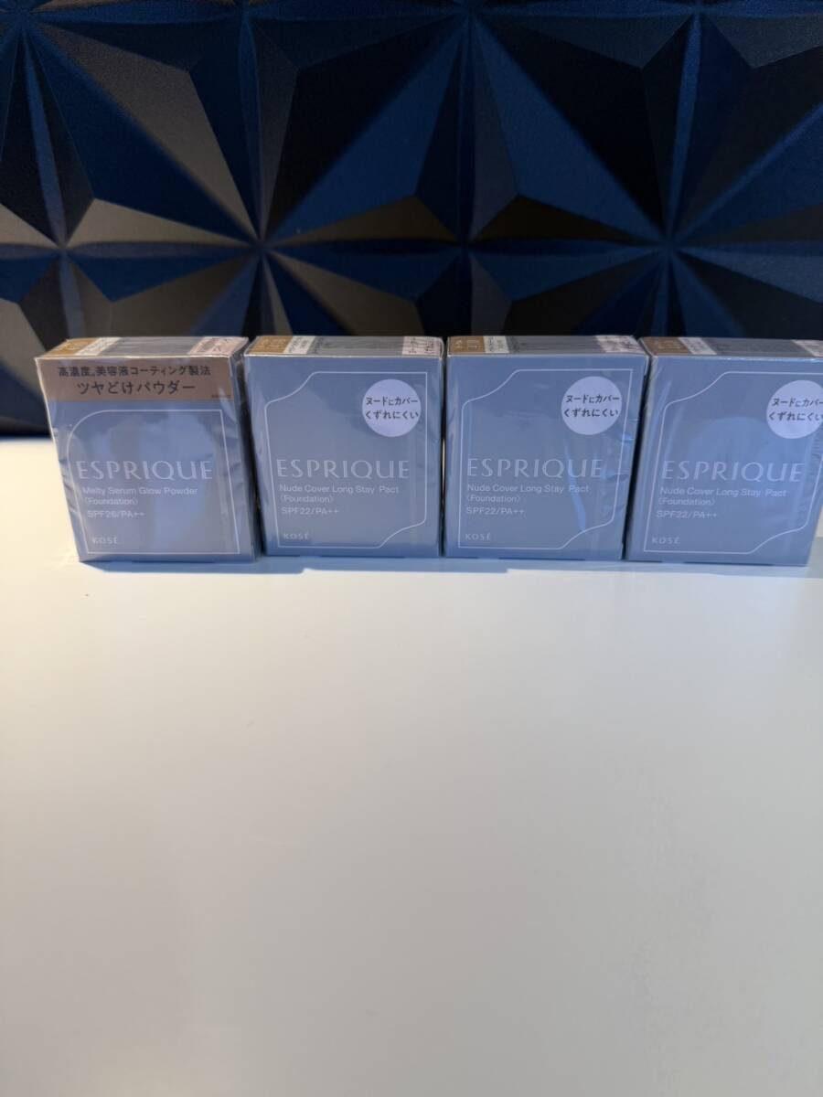 〇【未開封/4点セット/シュリンク付】エスプリーク ヌードカバー ロングステイ パクト/メルティセラム グロウパウダー オークル410 〇-29D拍卖
