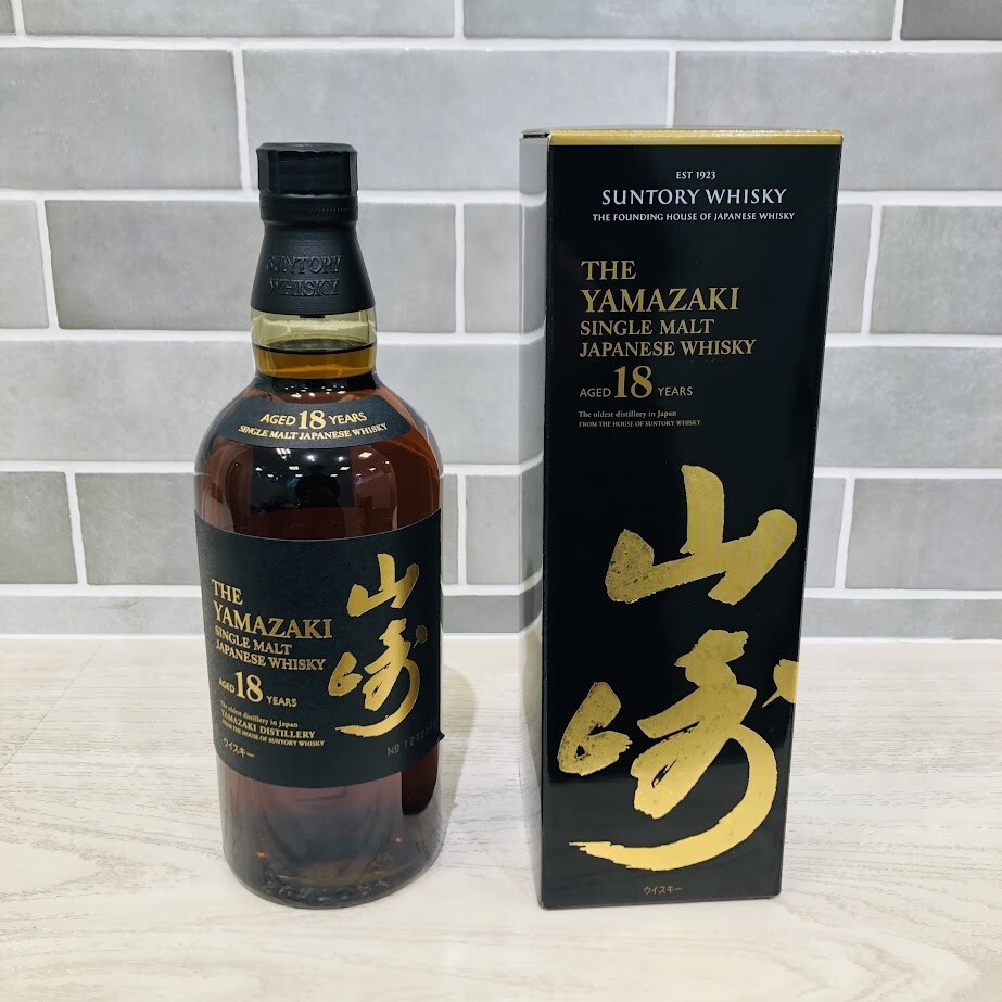 ♪【未開栓】サントリー シングルモルト ウイスキー 山崎18年 700ml/43度/瓶 S45061520188拍卖
