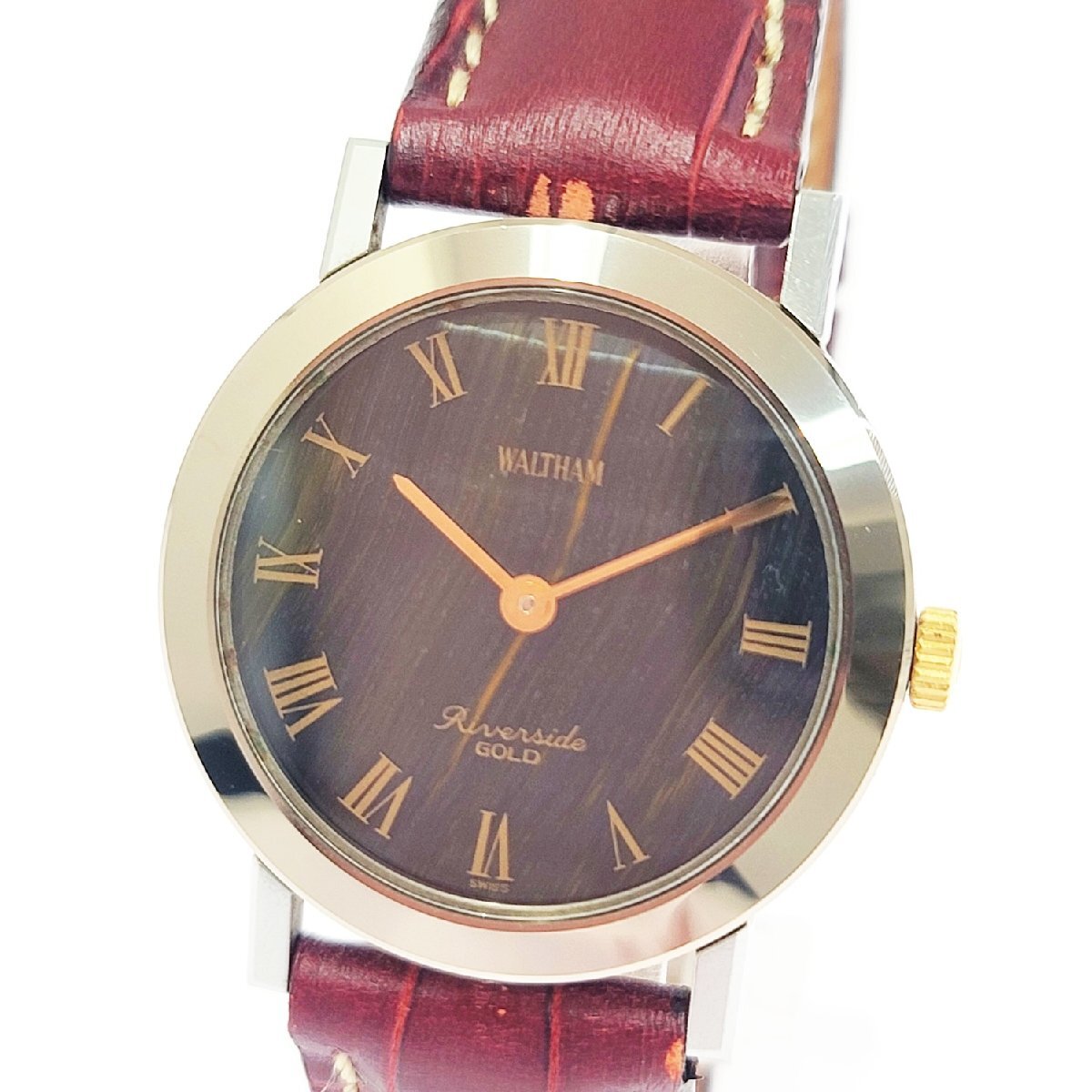 【1円スタート】WALTHAM ウォルサム Riverside リバーサイド GOLD SS 手巻き ボーイズ腕時計 573498拍卖
