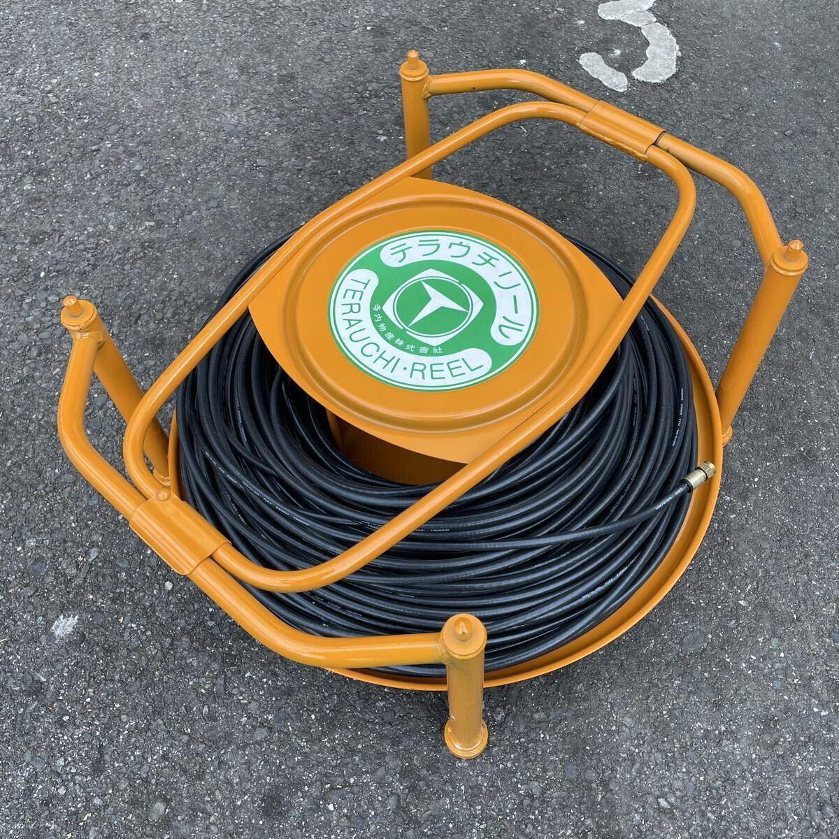 【ZS-2144】寺内 テラウチリール ケーブルリール 電線リール コードリール 電線ドラム 電設工事 現状品拍卖
