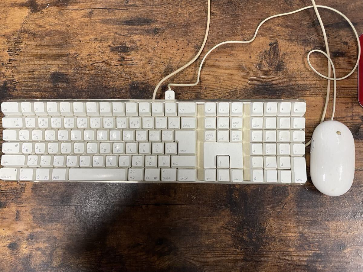 中古品 Apple アップル キーボード A1048 マウス A1152 現状品 通電未確認 Mac USB拍卖
