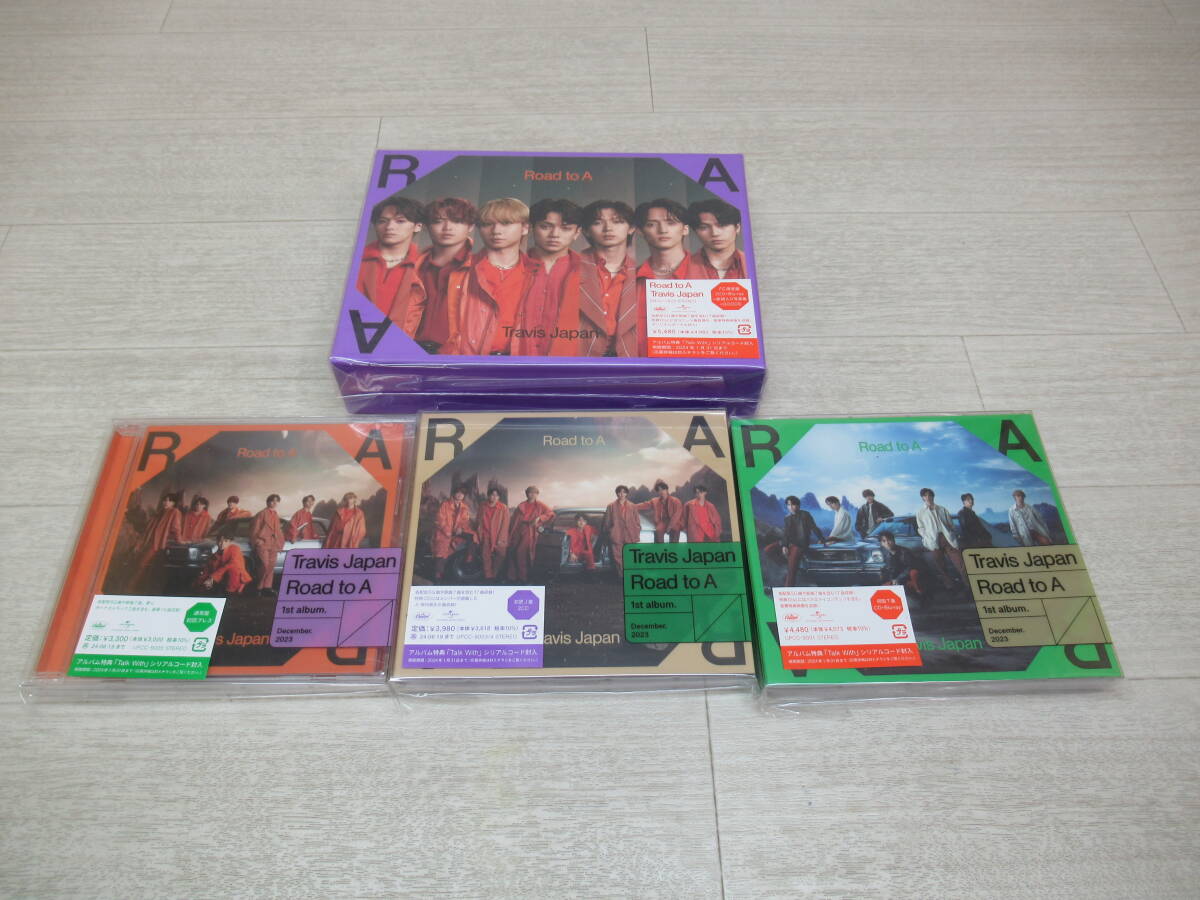 85/L807★邦楽CD★Travis Japan /「Road to A」FC限定盤+初回T盤+初回J盤+通常盤初回プレス セット★再生確認済み 中古品拍卖