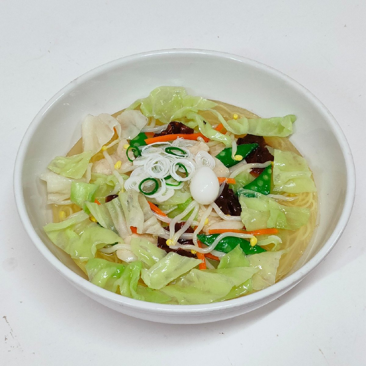 ☆食品サンプル タンメン 野菜ラーメン 中華 実物大 高さ約26cm 料理模型 ディスプレイ 展示 実物サイズ拍卖