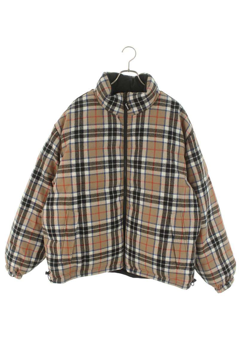 シュプリーム サイズ:XL 24AW Reversible Puffer Jacket チェック柄リバーシブルパファーブルゾン 中古 BS55拍卖