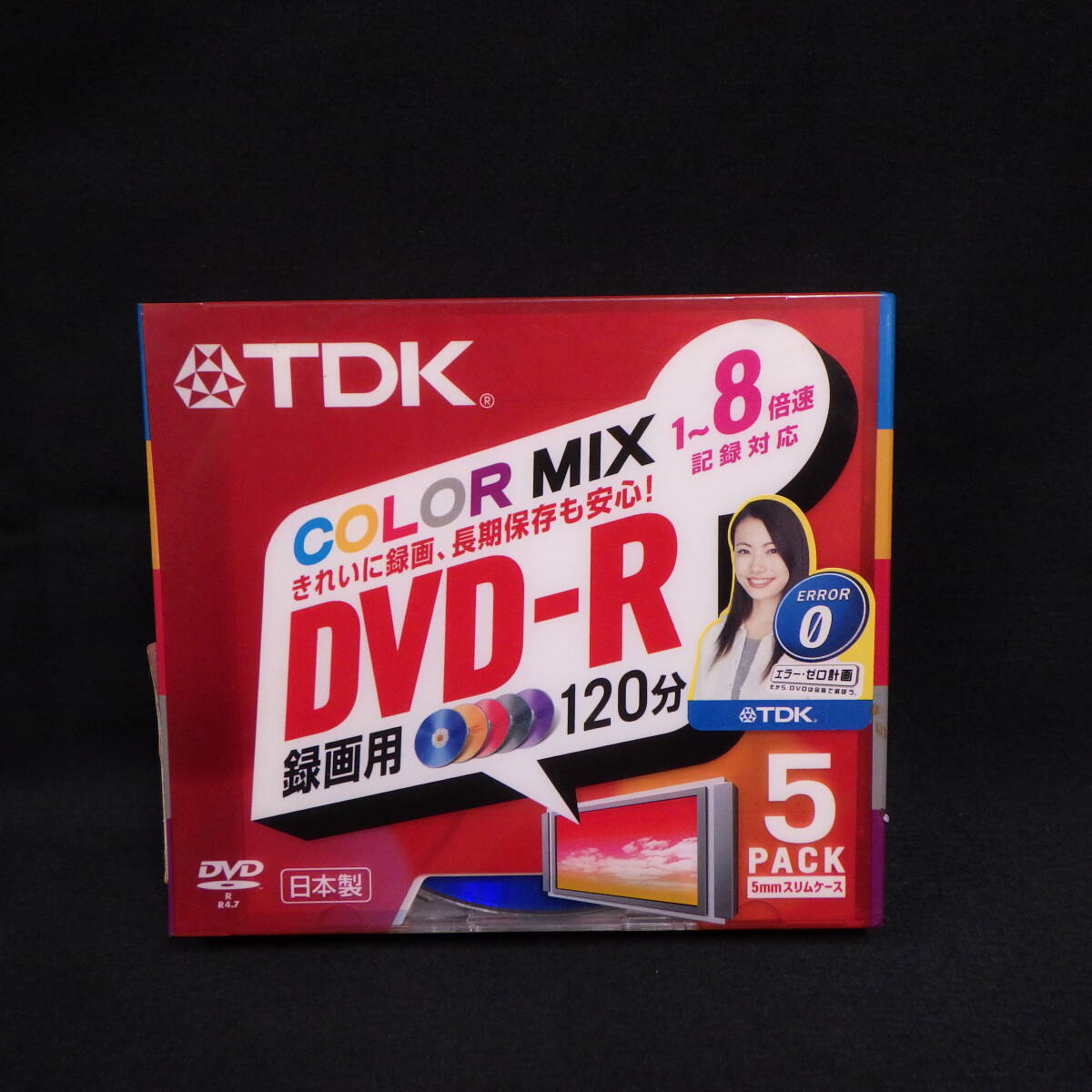 TDK DVD-R 録画用 1~8倍速記録対応 120分 5mmスリムケース 5枚パック DVD-R 120CMX5K拍卖