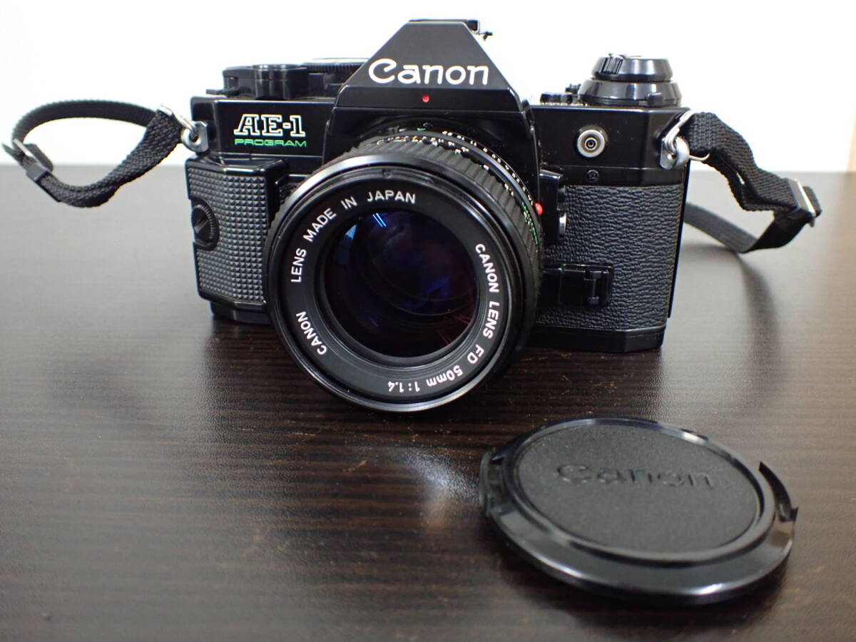 Canon キヤノン AE-1 PROGRAM ボディ / CANON LENS FD 50mm 1:1.4 レンズ 動作未確認 ジャンク扱い 激安1円スタート拍卖