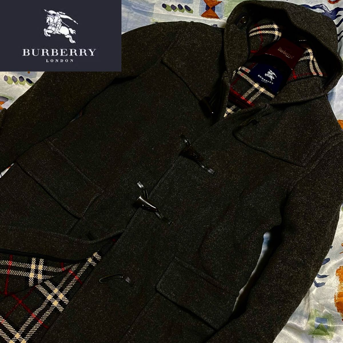 英国製Speciality Duffle!!!●BURBERRY LONDON●定価20万●最高級ウール ダッフルコート バーバリー ロングコート スタイリッシュ抜群!!!拍卖