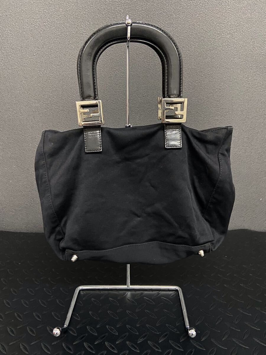 B315★FENDI フェンディ レザーハンドル トートバッグ ハンドバッグ 黒 ブラック 26329 レディース 拍卖