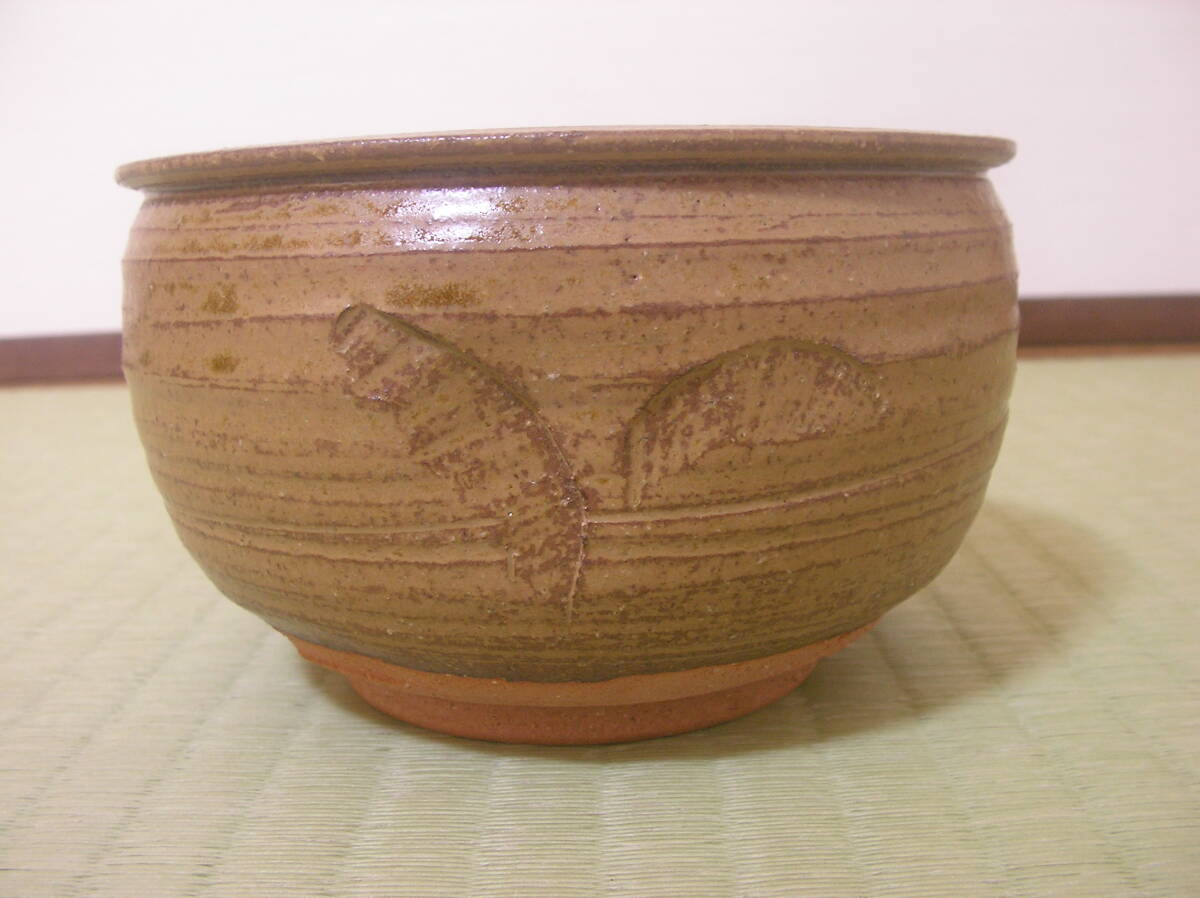 旧家蔵 黄瀬戸えふご建水,こぼし「陶光」?の印有 茶道,香道 ヴィンテージ美品 お稽古,和室 室礼 草から行 侘び 万能 平安陶光 短冊箱旅箪笥拍卖