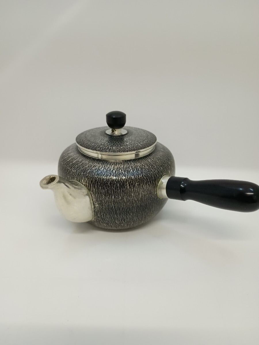 浪華 錫半造 茶器揃 共箱付 煎茶道具一式 急須 茶壷 茶托5客 大阪老舗 廃業希少拍卖