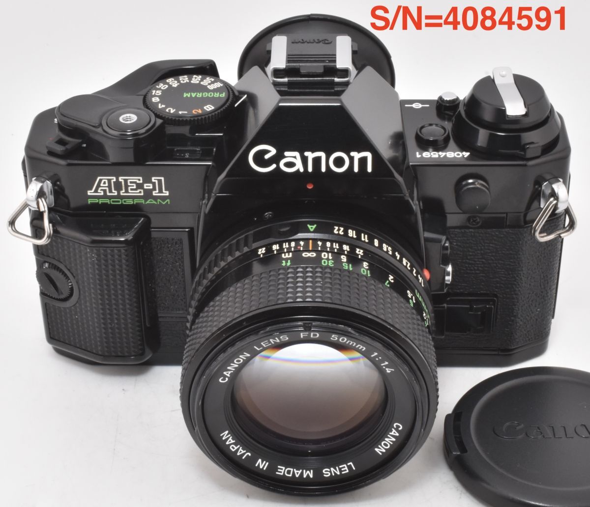 【EF-5RP測定】Canon AE-1 PROGRAM ブラック+NEW FD50mmF1.4 P,S,機能OK_整備済(4084591_675T)拍卖