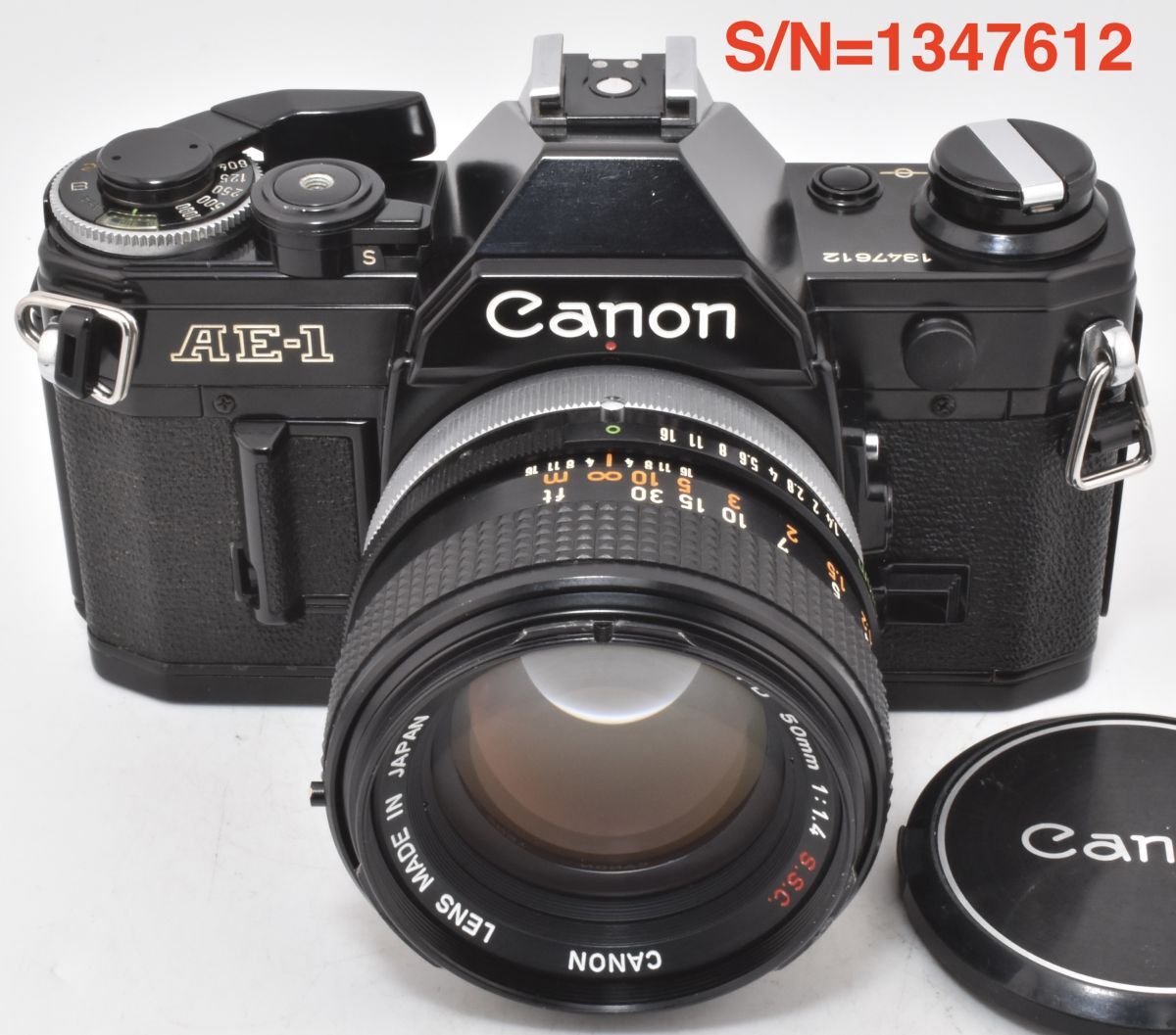 【EF-5RP測定】Canon AE-1 ブラック+FD50mmF1.4 S.S.C._整備済(1347612_56)拍卖