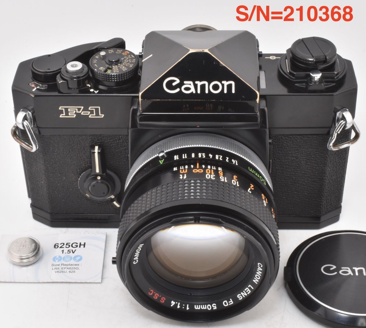 【EF-5RP測定】CANON F-1(前期モデル)+FD50mmF1.4 S.S.C._整備済(210368_EM47)拍卖
