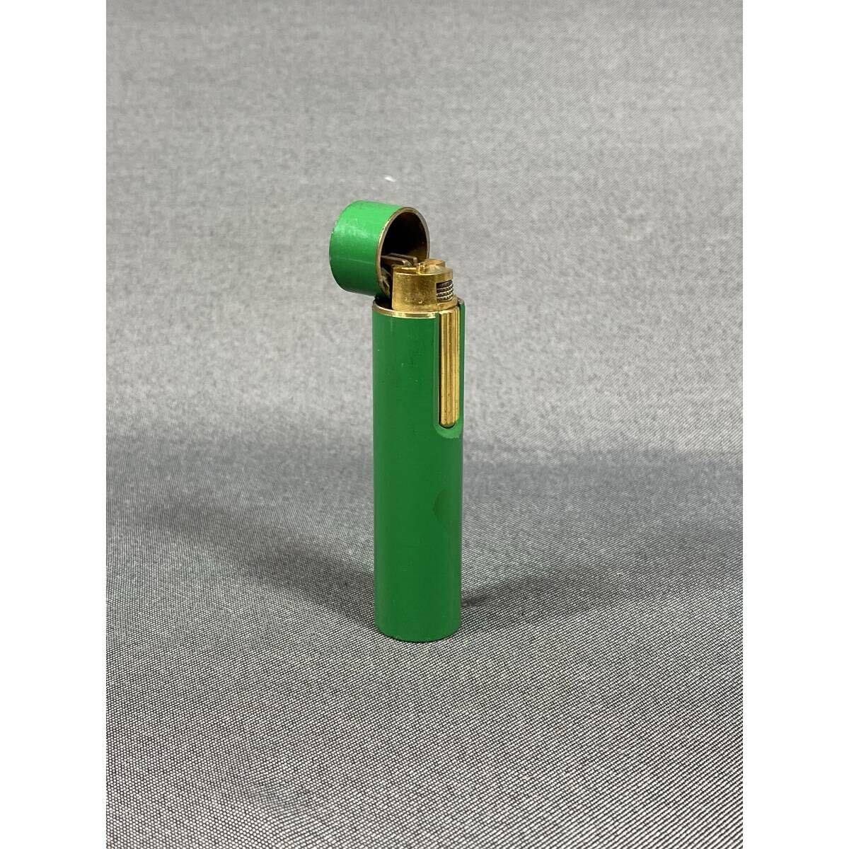 【風車】 MARUMAN マルマン GL-79 ローラー ガスライター グリーン ゴールド 着火未確認 喫煙グッズ▲57g ▲タバコグッズ 喫煙具 中古拍卖
