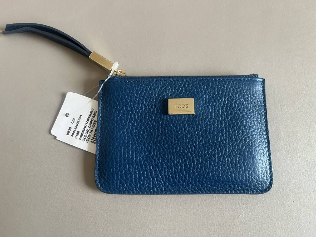 新品☆TOD'S コインケース カードケース キーチェーン 鍵 財布 トッズ レザー アメリカ購入 男女兼用 未使用拍卖