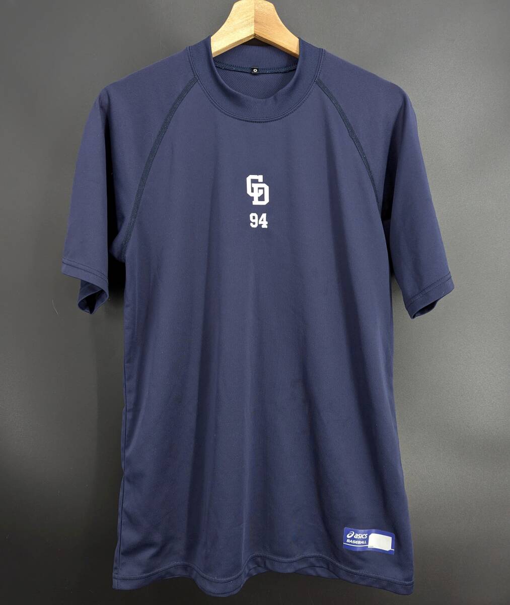 6936C 送料185円♪ asics アシックス 中日ドラゴンズ コーチ 選手 支給品 速乾生地 半袖 Tシャツ O(LL)拍卖
