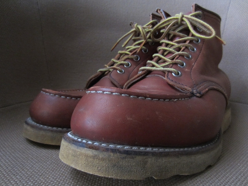 90's USA製 RED WING 犬タグ 8875 アイリッシュセッター モックトゥ ブーツ 7 1/2 E オロラセット レッドウィング IRISH SETTER 875 古着拍卖