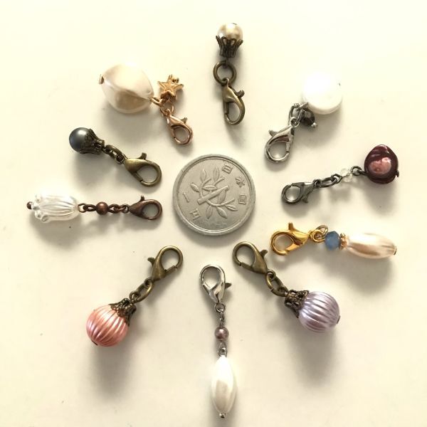 ハンドメイド パールビーズのチャーム 10個セット 2拍卖