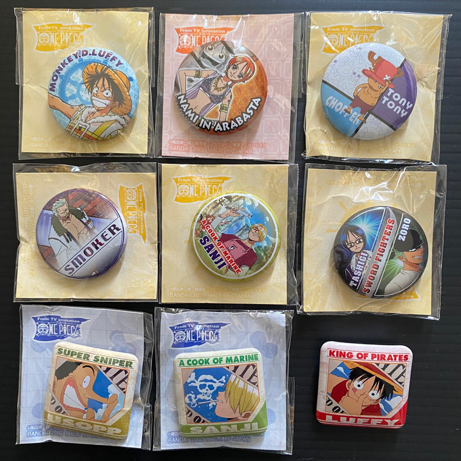 ★初期 ONE PIECE「32ミリ缶バッジ」未開封8個+開封済み1個セット★拍卖