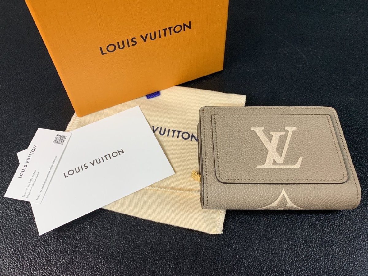 【H4-0005】1円 未使用 ルイヴィトン M82370 モノグラム アンプラント レザー ポルトフォイユ クレア 財布 LOUIS VUITTON【千円市場】拍卖