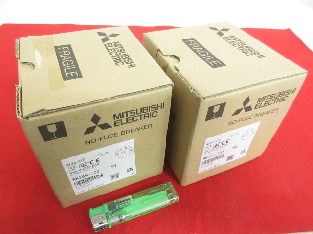 ZC407■三菱 / ノーヒューズブレーカー / 2P 10A / NF32-SVF // 計2点 // MITSUBISHI / 未使用拍卖